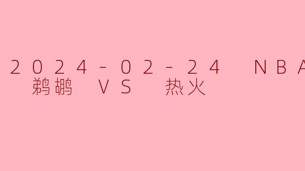 2024-02-24 NBA常规赛 鹈鹕 VS 热火